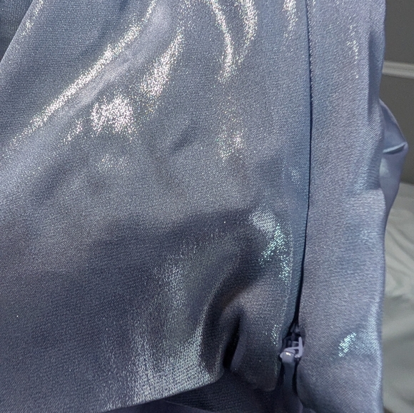 & OTHER STORIES | Metallic Puff Sleeve Top In Lilac - Picture 13 of 13